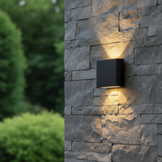Elaro Small LED Up & Down Wall Light 7W TRI Color Black