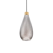 Bergen-2 Sp1 Pendant Light W160mm Smoky Grey Glass