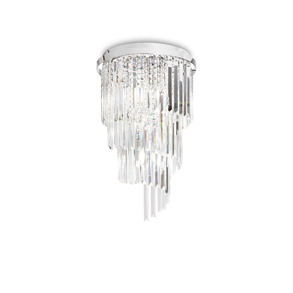 Carlton Pl8 Ceiling Crystal 8 Lights Metal / Crystals