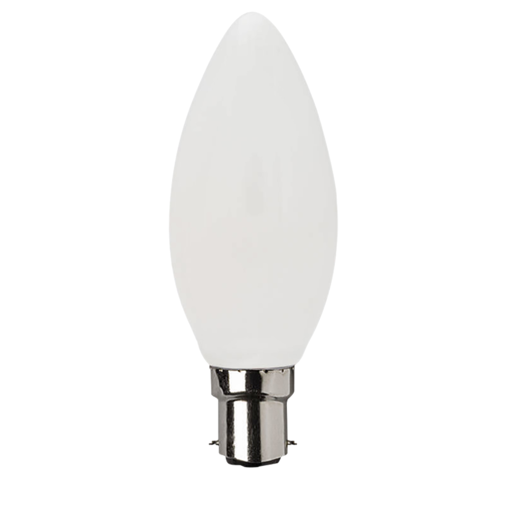 Candle LED Filament Globe 240V 4W SBC Opal Glass 5000K