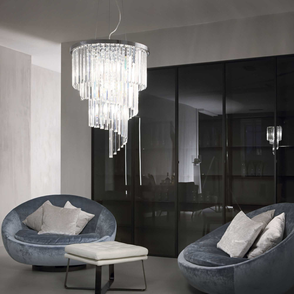 Carlton Sp12 Crystal Pendant 12 Lights Metal / Crystals