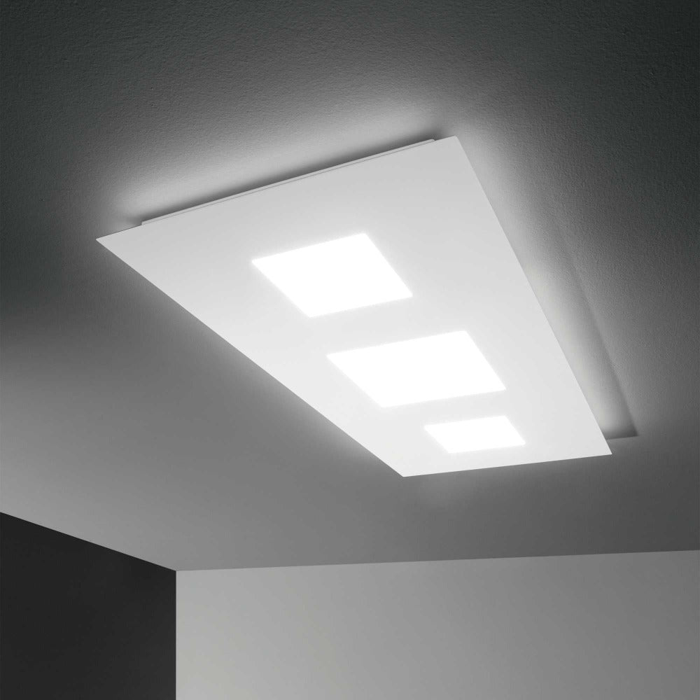 Relax Pl Flush Mount Light W1100mm White Metal 3000K