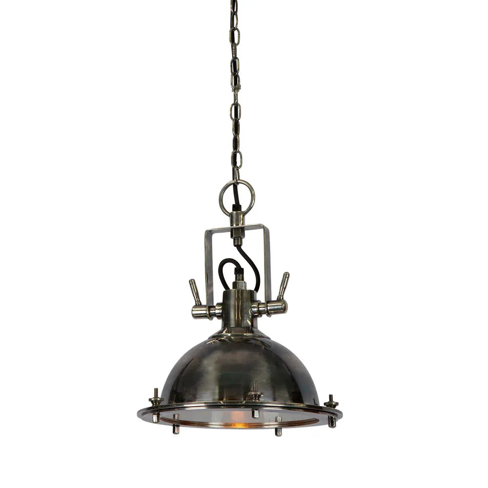 Bedford Pendant Light Antique Silver Brass