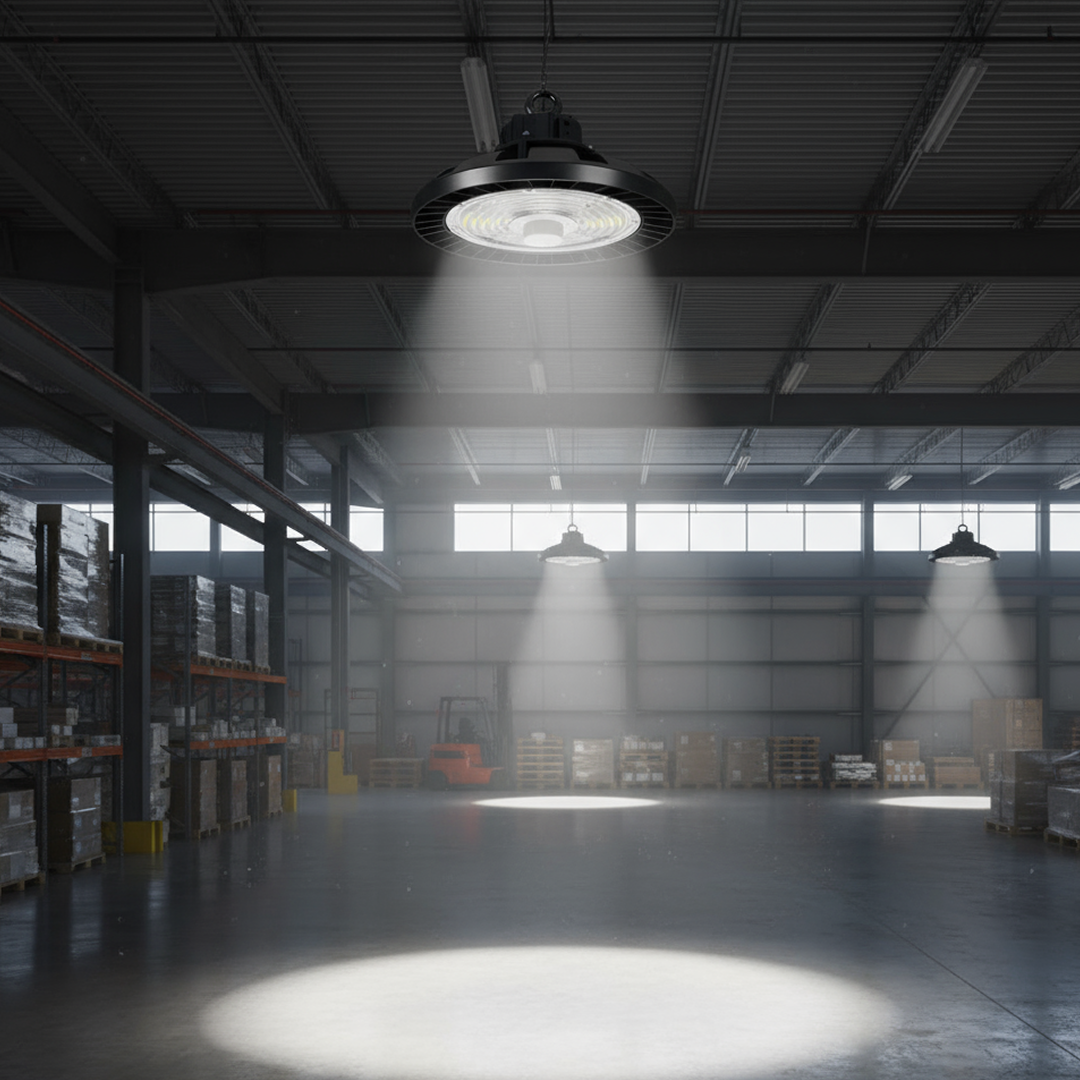 UFO LED High Bay Light W300mm Black Aluminium TRI Colour