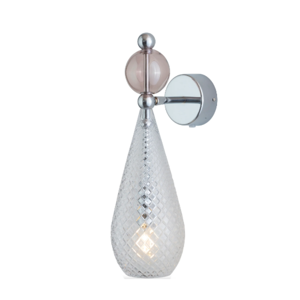Smykke Bedside Reading Light Crystal Check W120mm