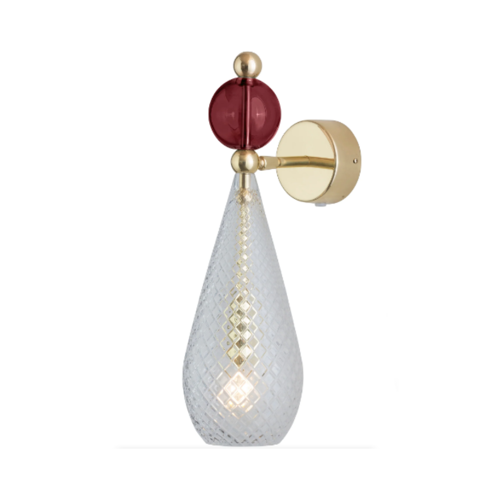 Smykke Bedside Reading Light Crystal Check W120mm