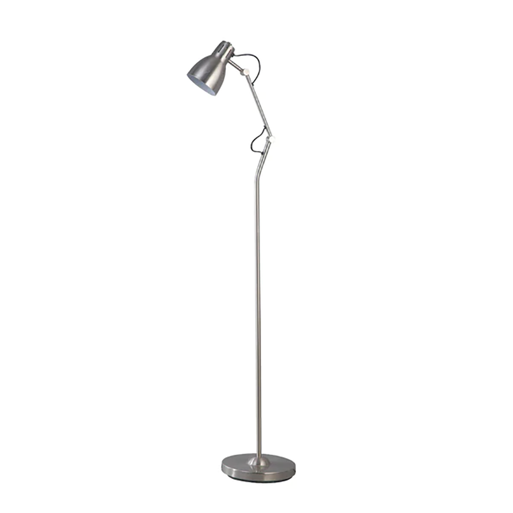 Nord Floor Lamp Satin Chrome Metal