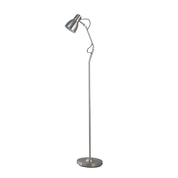 Nord Floor Lamp Satin Chrome Metal