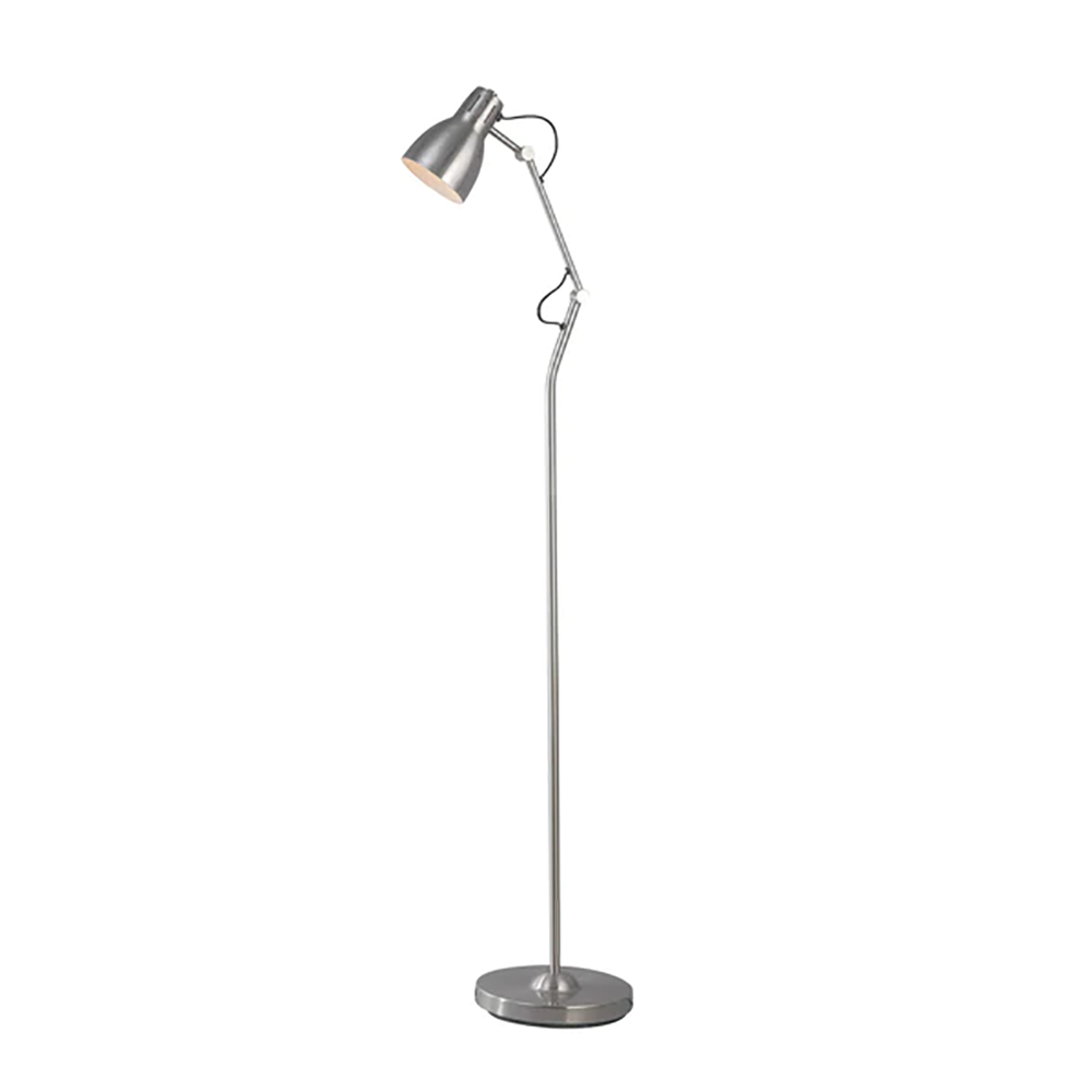 Nord Floor Lamp Satin Chrome Metal