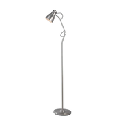Nord Floor Lamp Satin Chrome Metal