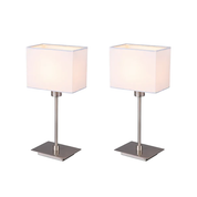 Pueblo Set of 2 Table Lamp White Fabric