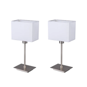 Pueblo Set of 2 Table Lamp White Fabric
