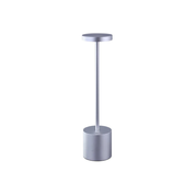 Portable Rechargeable LED Bar Table Lamp Silver Aluminum 3000K