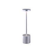 Portable Rechargeable LED Bar Table Lamp Silver Aluminum 3000K