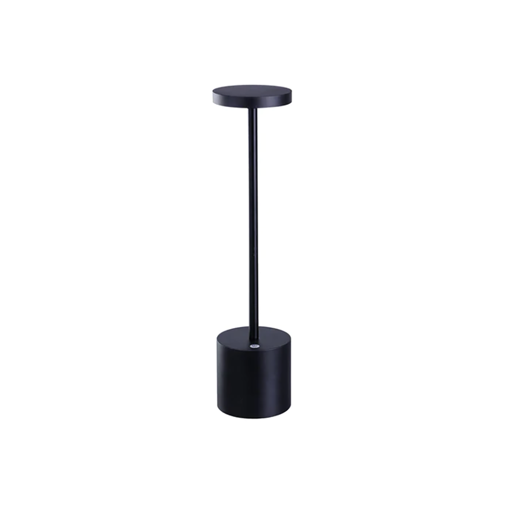 Portable Rechargeable LED Bar Table Lamp Black Aluminum 3000K