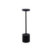 Portable Rechargeable LED Bar Table Lamp Black Aluminum 3000K