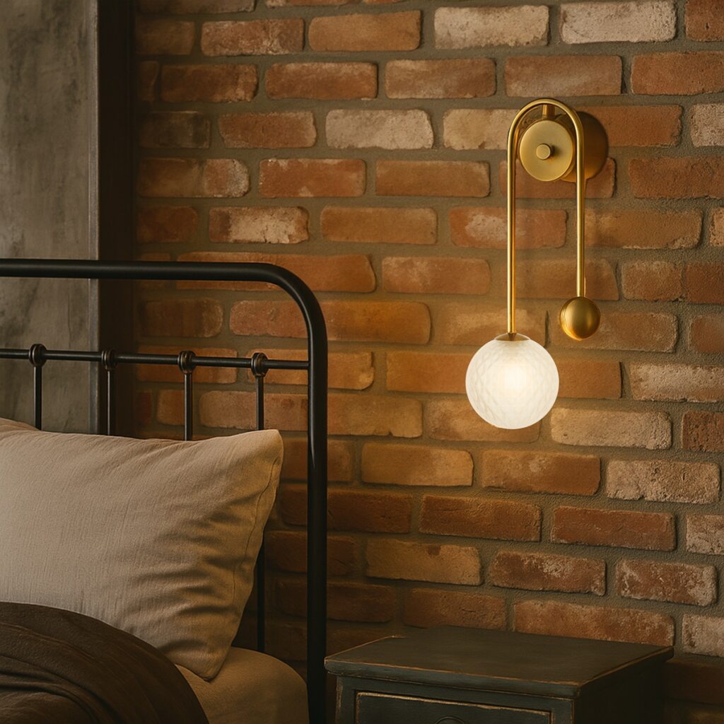 FELTON ARM WALL LIGHT ANTIQUE GOLD