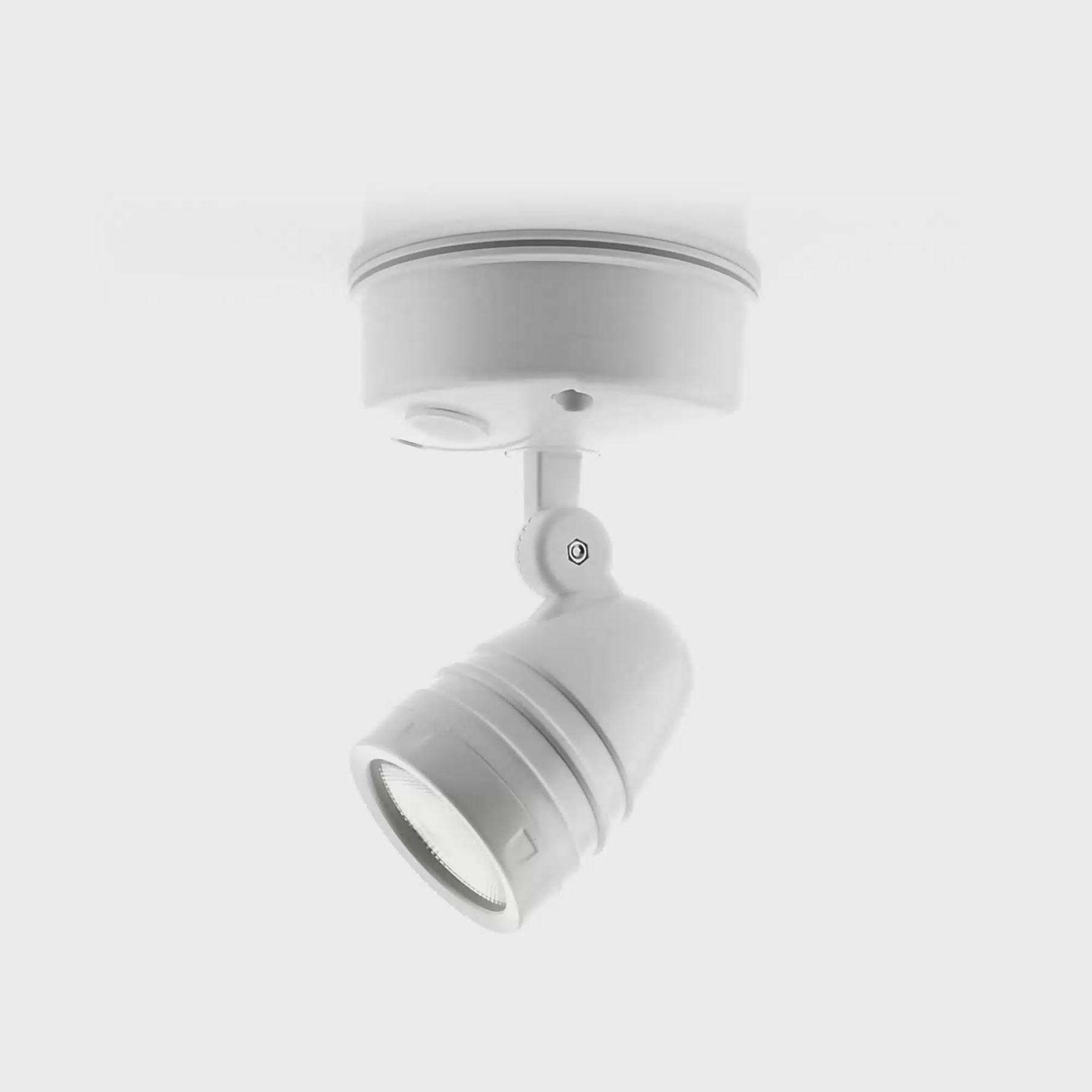Havit Lighting Focus Polycarbonate White Single Adjustable Spot Light With Sensor