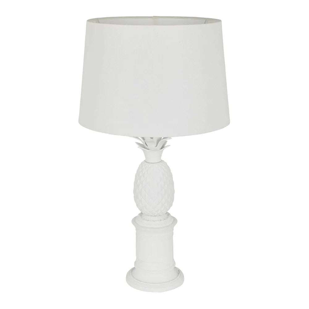 Bermuda Table Lamp White Brass