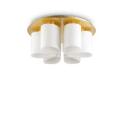 Daisy Pl6 Round Flush Mount 6 Lights Gold Metal / Glass