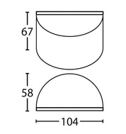 STE: Exterior 12V Matte Black Curved Surface Mounted Step / Wall Lights IP65