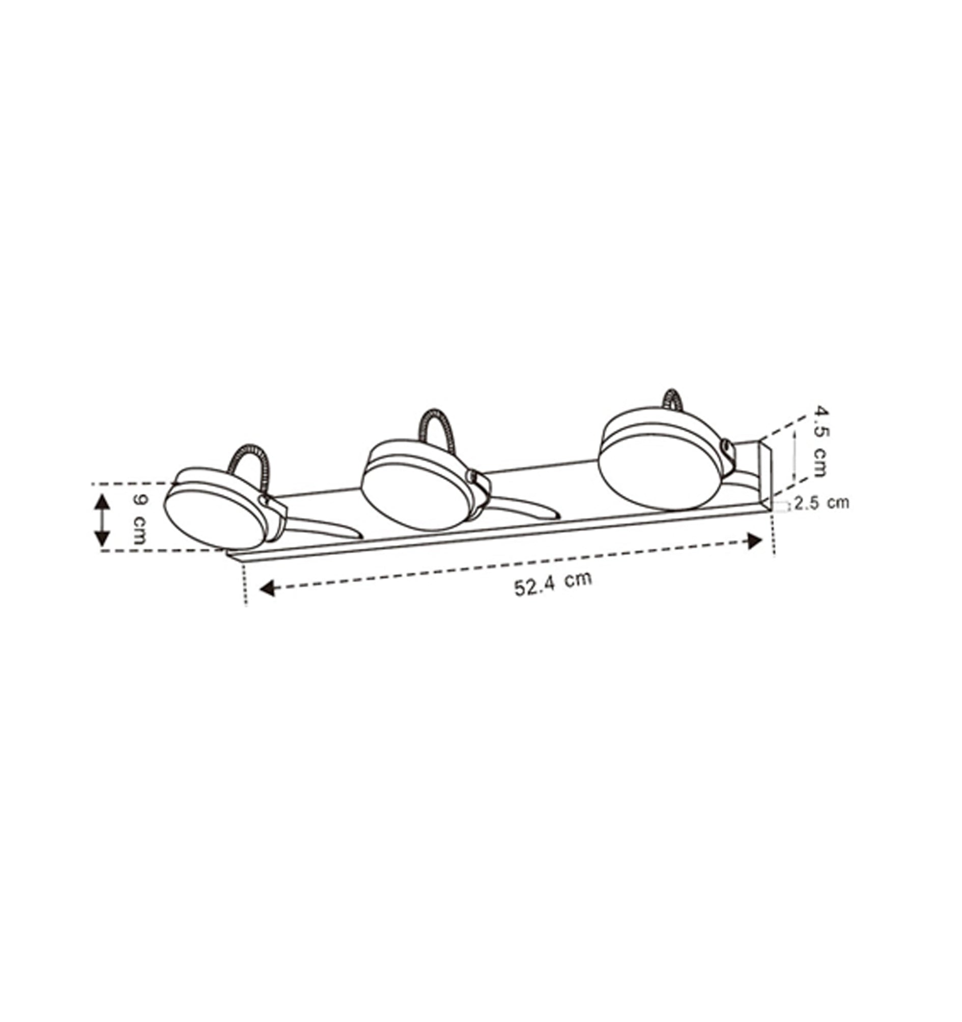 SEATTLE: City Series LED Interior Adjustable Long Bar Chrome Wall Light