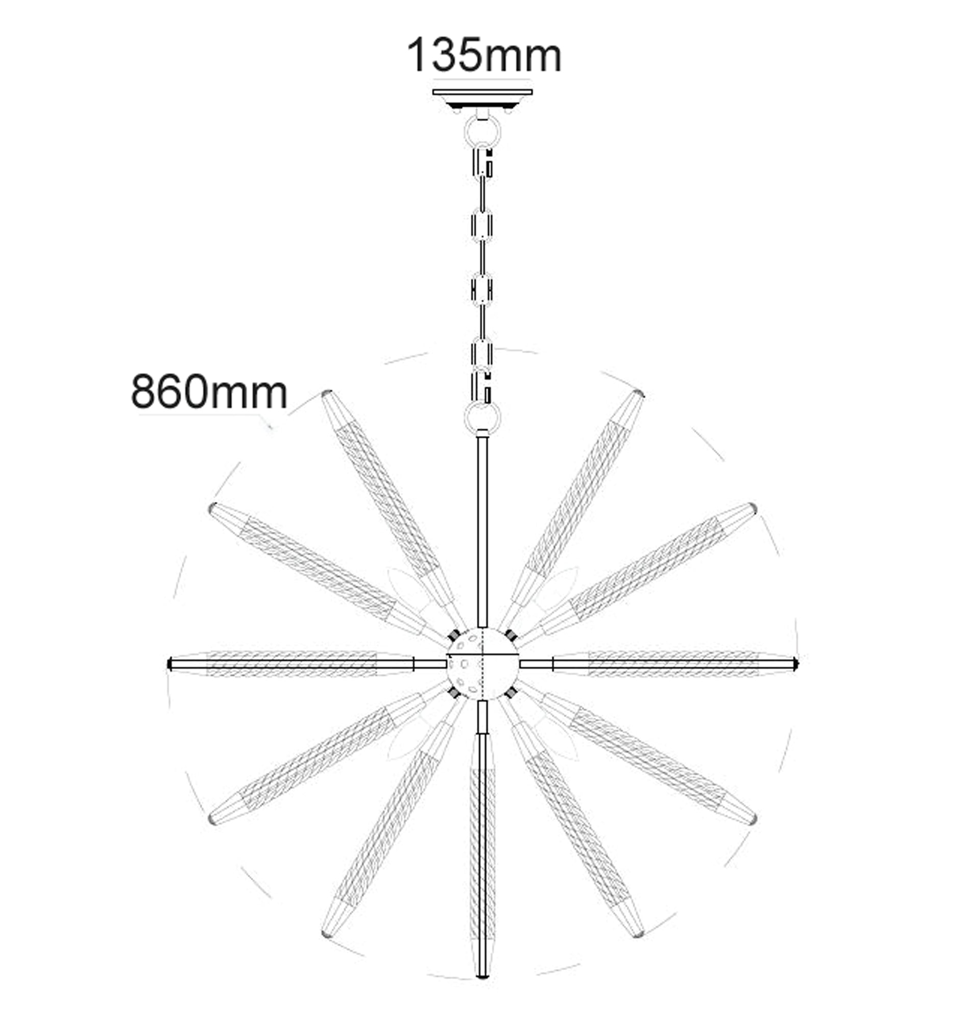 MAZZA: Medieval Style Natural Rope 8 light Pendant Light
