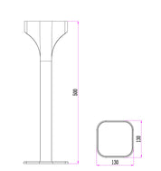 SHU: LED 2 way Surface Mounted Bollard Lights IP65