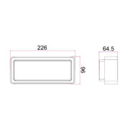 HEKA: Surface Mounted Rectangular LED Exterior Wall Lights IP65