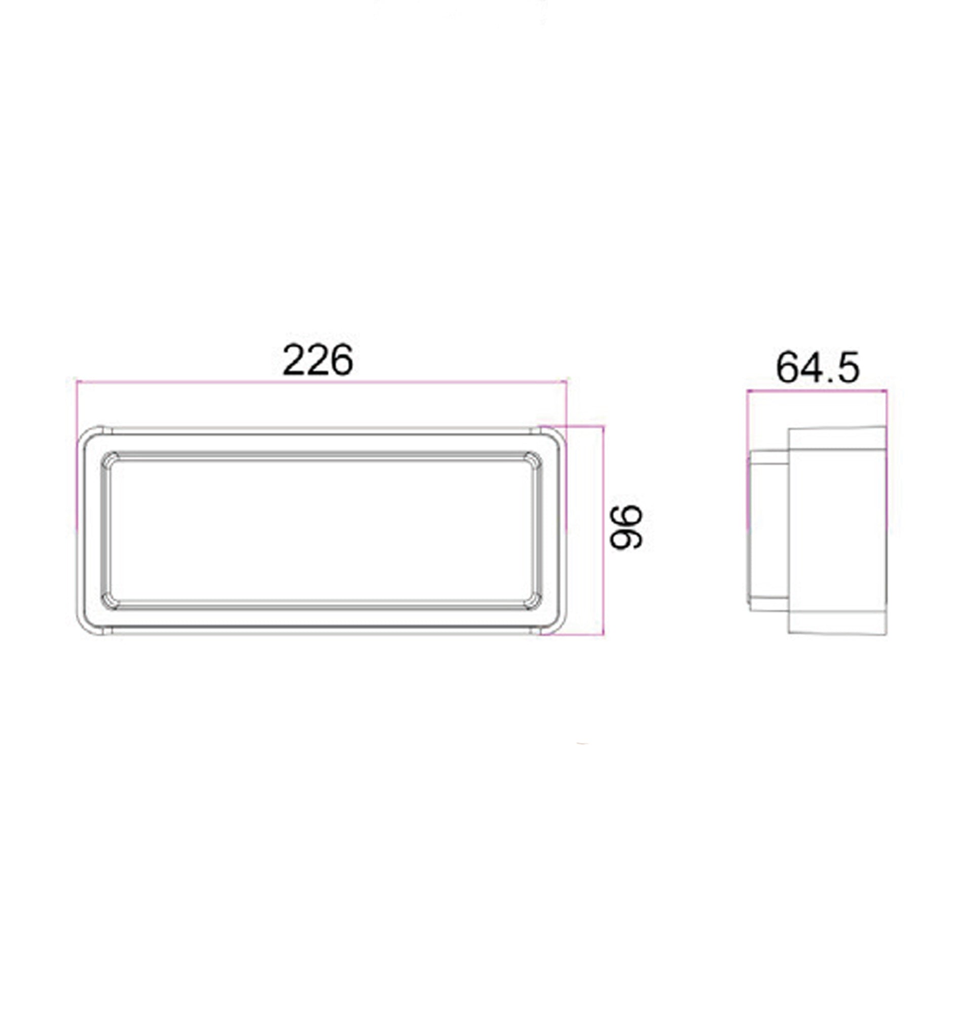 HEKA: Surface Mounted Rectangular LED Exterior Wall Lights IP65
