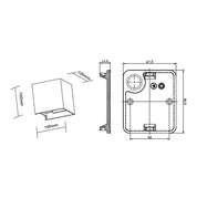 TOCA: Exterior LED Adjustable Lens Cover Surface Mounted Up/Down Wall Lights IP54