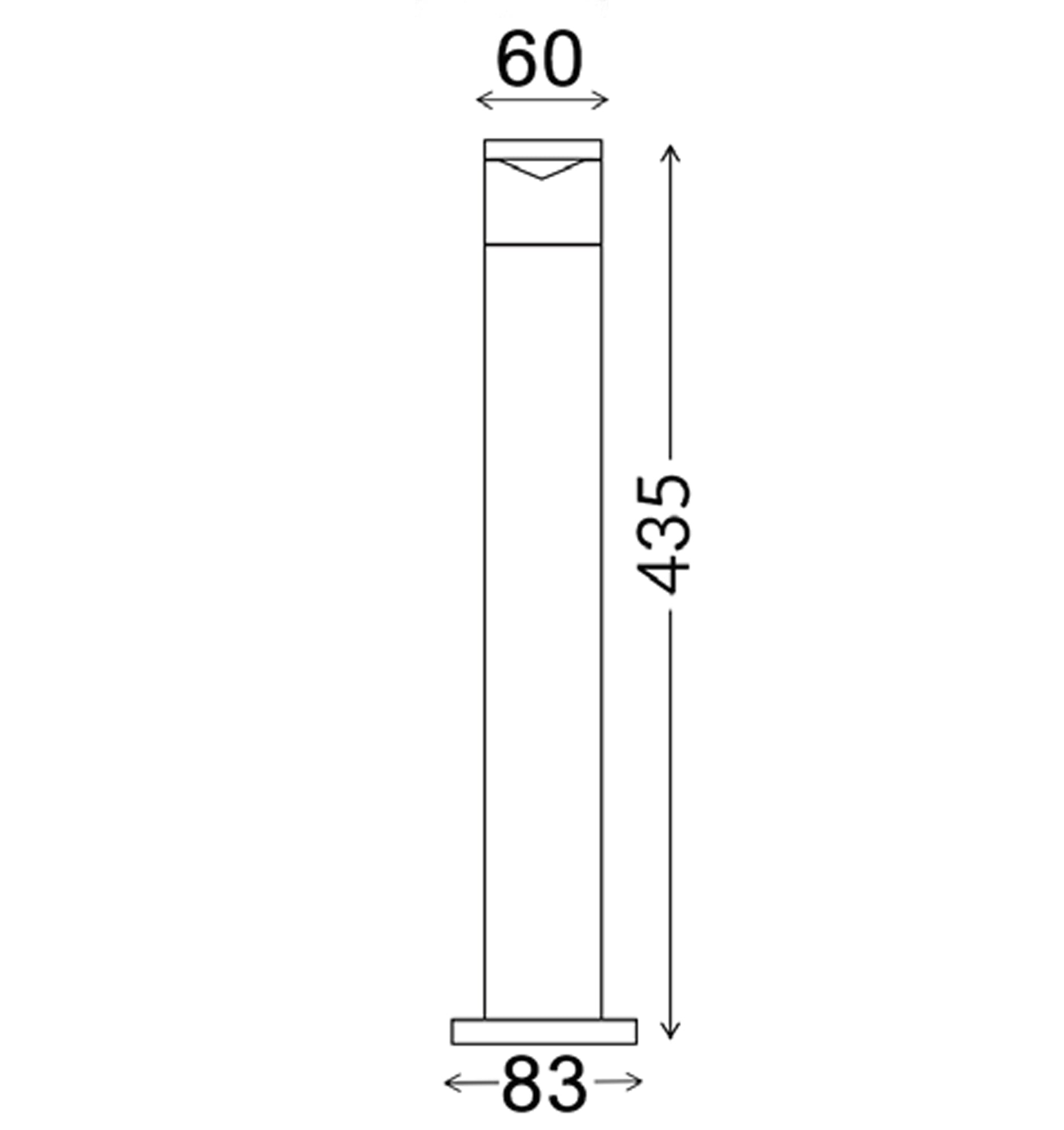 PHARE: MR16 Surface Mounted SS 316 Anti Glare Bollard Light IP54