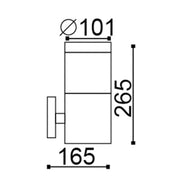ELANORA: Exterior E27 Stainless Steel Surface Mounted Wall Lights IP44