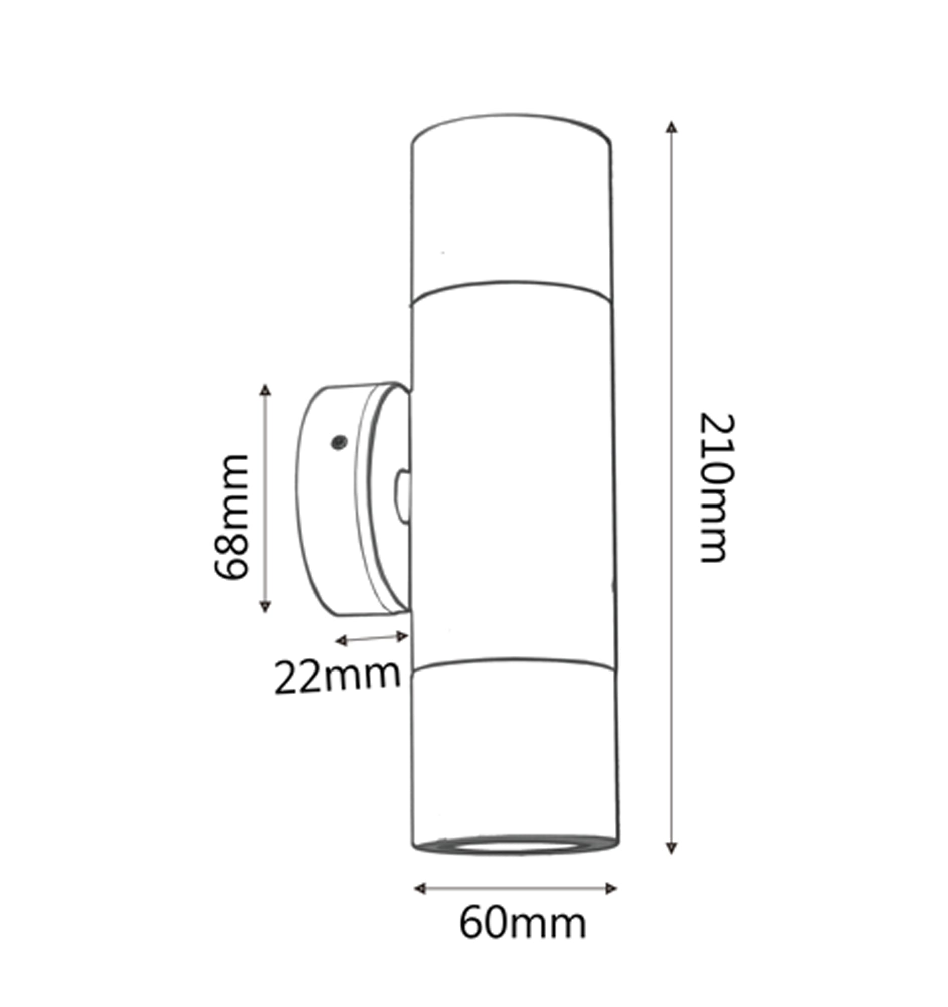GU10 Exterior Wall Pillar Spot Lights (316 Stainless Steel) IP65
