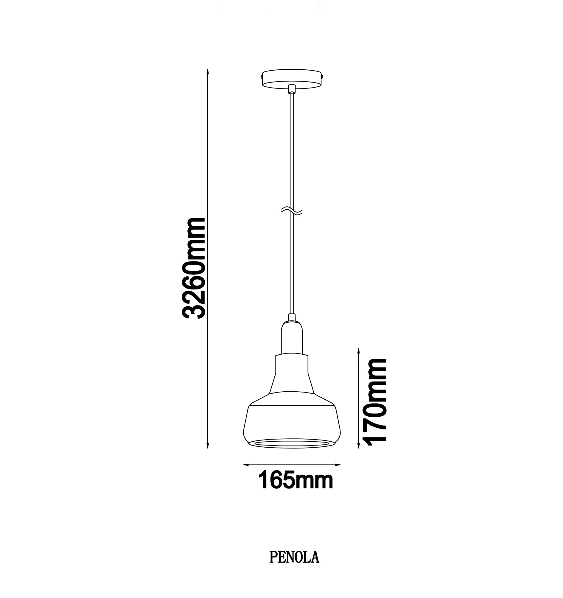 PENOLA: GU10 Smokey Black Glass Dome Pendant Light