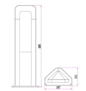 Hathor LED Surface Mounted Dark Grey Bollard Lights IP54