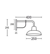 DEKSEL: Aged Copper Interior Wall Light IP23