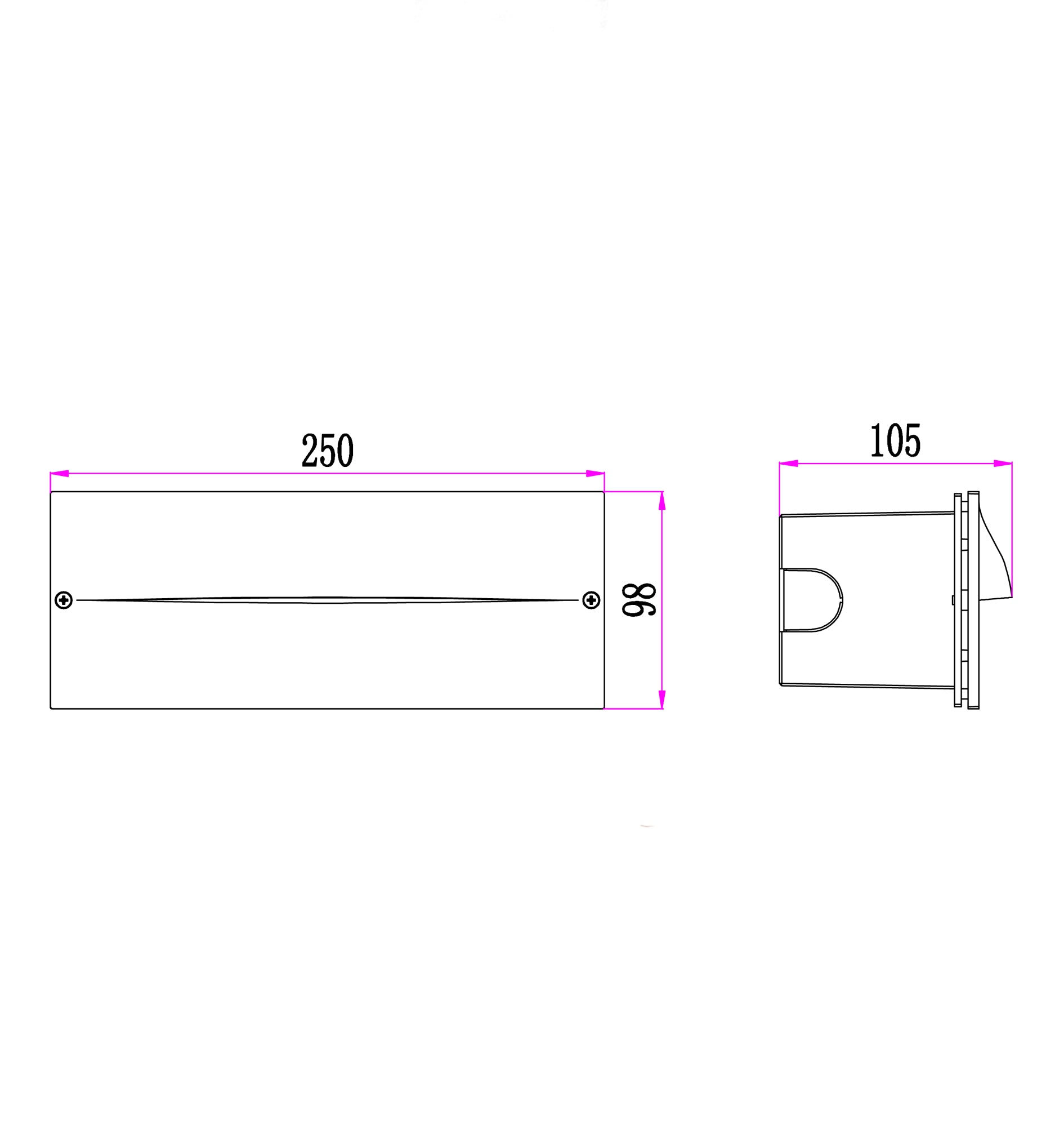 OGATRI: Recessed Exterior LED Tri-CCT Wall Lights IP65