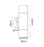 MR16 Exterior Wall Pillar Spot Lights (White Aluminium) IP65