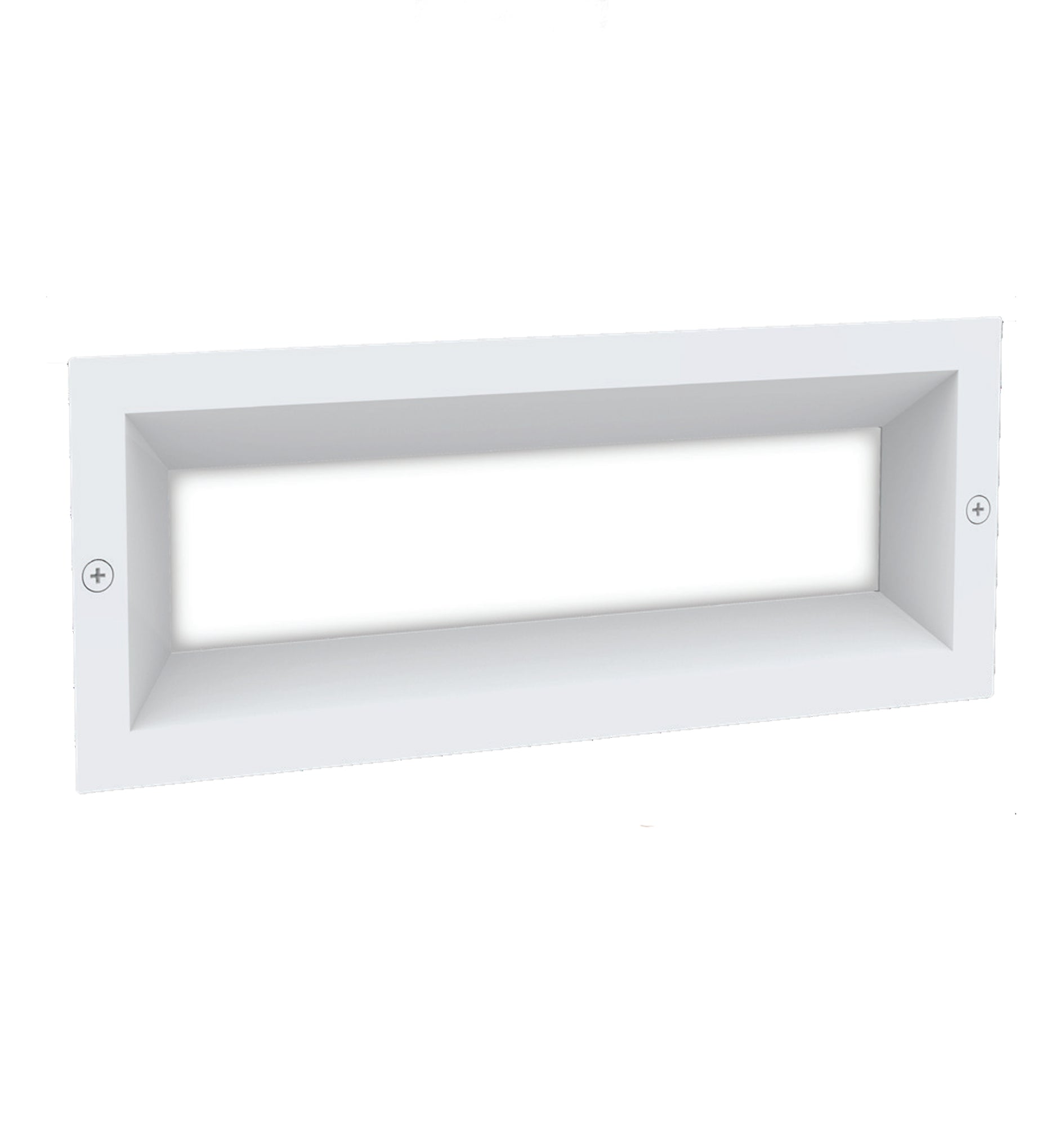 BRICKTRI: Exterior LED Tri-CCT Recessed Rectangular Frosted Diffuser Wall / Brick Lights IP65