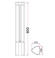 LED Surface Mounted Grey Bollard Lights IP54