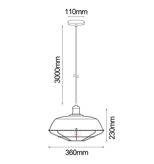 MATRIX: Industrial Iron Dome & Cage Pendant Lights