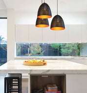 CELESTE: Bohemian Rustic Ellipse Shape Pendant Light
