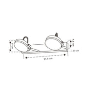 SEATTLE: City Series LED Interior Adjustable Medium Bar Chrome Wall Light