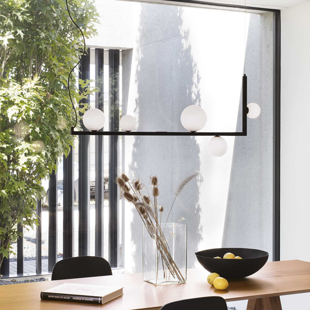 Birds Pl5 Pendant 5 Lights Black Metal / Brass