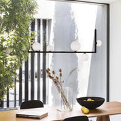 Birds Pl5 Pendant 5 Lights Black Metal / Brass