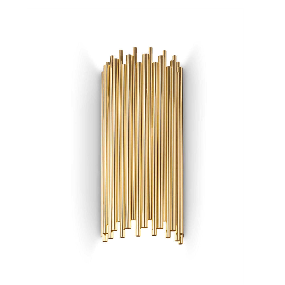 Pan Ap2 Wall Sconce 2 Lights Gold Metal