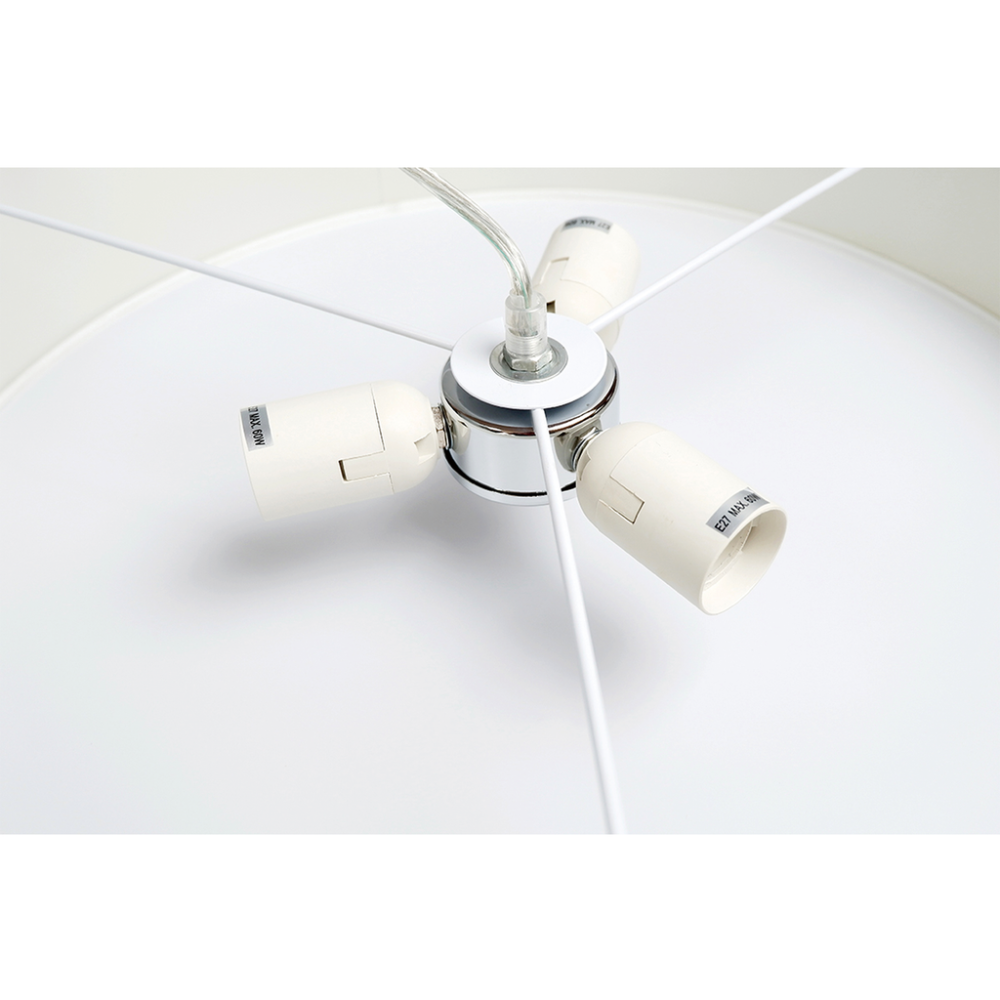 Mara Drum Pendant Light with White Shade