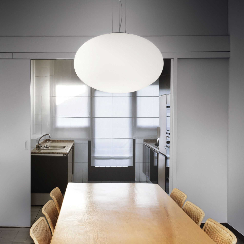 Candy Sp1 Round Pendant Light W400mm White Glass / Metal