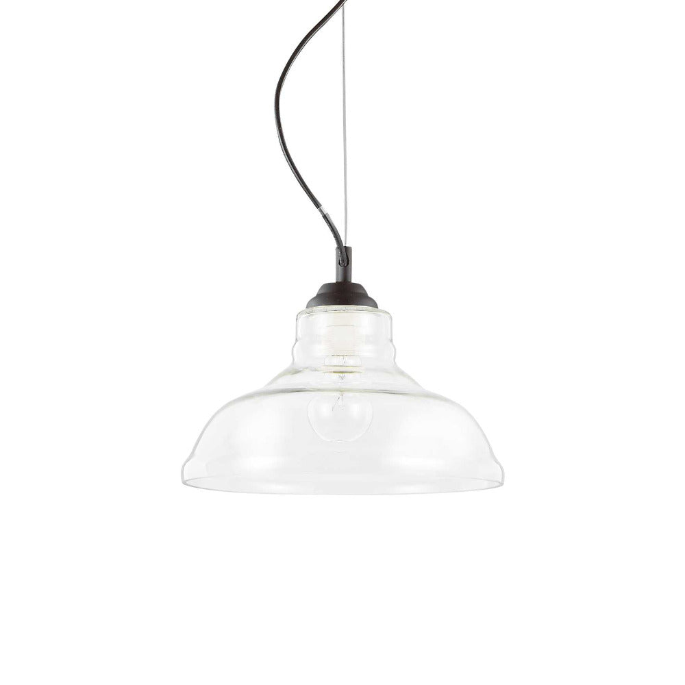 Bistro' Sp1 Plate Pendant Light Glass